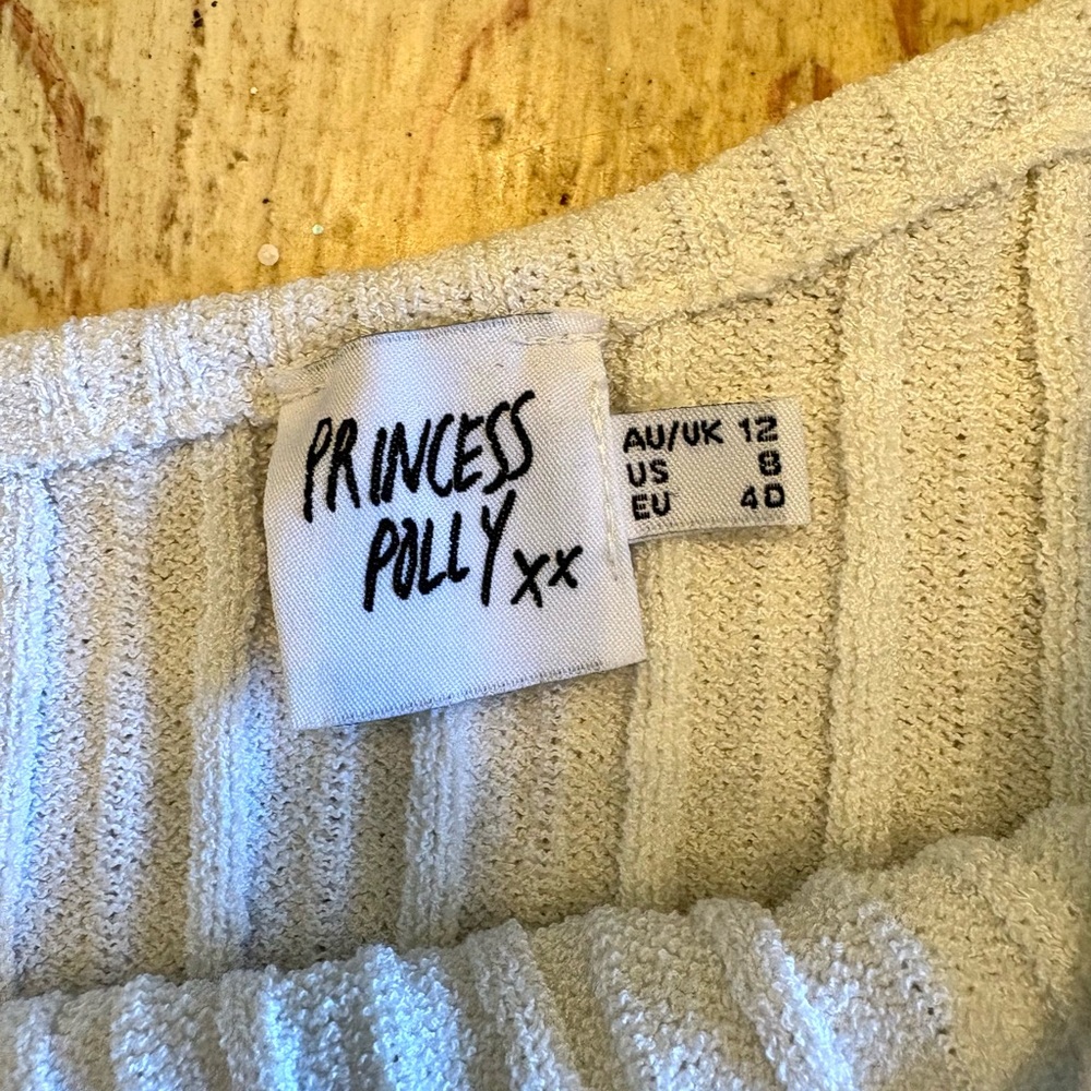Princess Polly White Ribbed Off-the-Shoulder Sweater - Picture 5 of 5